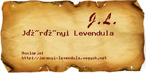 Járányi Levendula névjegykártya